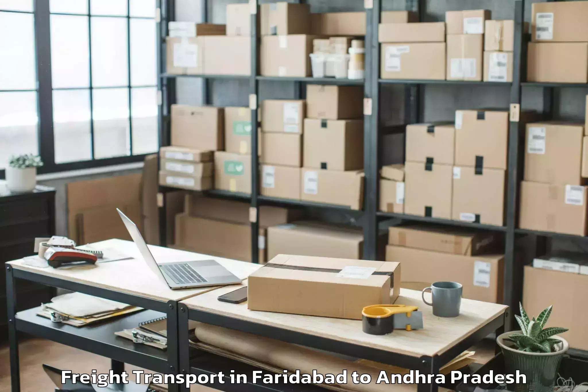 Book Faridabad to Gangaraju Madugula Freight Transport